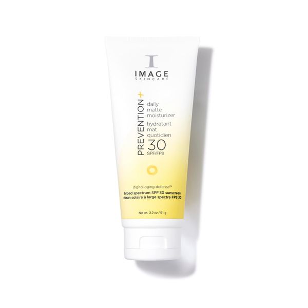 IMAGE Skincare, Prevention+ Daily Matte Moisturizer SPF 30, Zinc Oxide Mattifying Face Sunscreen Lotion, 3.2 oz