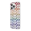 iPhone 13 Pro Case Back Protective Case Genuine Coach (Rainbow Glitter Signature C/Clear)
