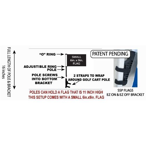 SSP Flags Christian Small 6x9 Golf Cart Flag EZ On & Off Bracket