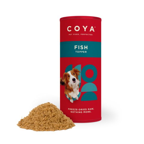 COYA Freeze-Dried Raw Dog Food Topper, Fish (50g) Hypoallergenic & Grain Free, Made With 97.5% Fish Plus Vitamins & Minerals | Raw Dog Food In A Easy Freeze-Dried Solution, Raw Without The Chore