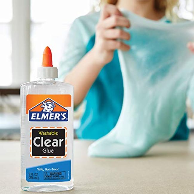 Elmer's Liquid School Glue, Clear, Washable, 5 Ounces, 2 Count