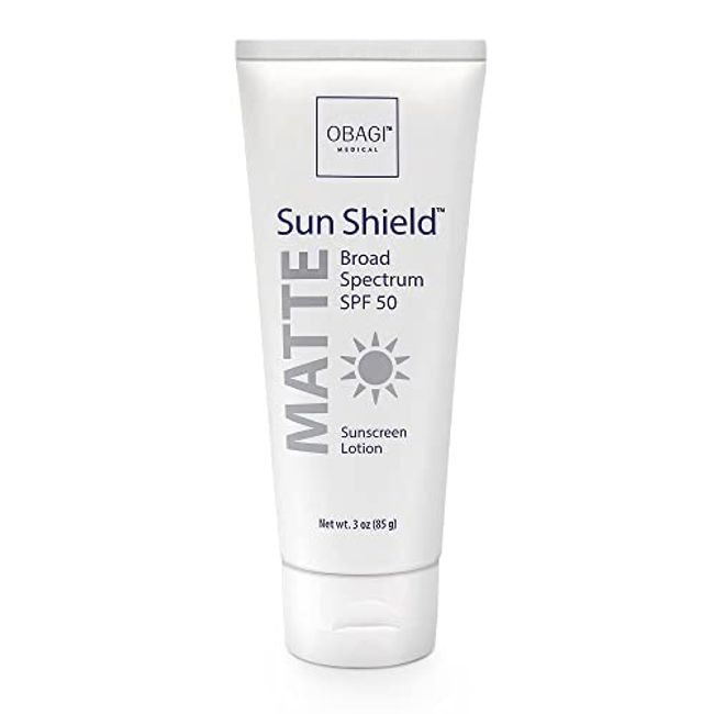 Obagi Sunscreen Sun Shield Matte Broad Spectrum SPF 50 Sunscreen, combines UVB absorption and UVA protection, 3 oz