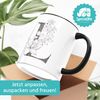 SpecialMe® Personalised Name Mug Monogram Initial Personalised Gifts L Inner Black Ceramic Mug