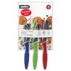 Zyliss 3 Piece Peeling & Paring Knife Set, Blue/Green/Red