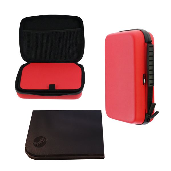 Navitech Red Shock Proof Carry Case Compatible with The Steam Link