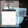 ueslwser 2Pcs PVC Waterproof Map Case Hiking Plastic Foldable Map Cover with Clear Window & Lanyard