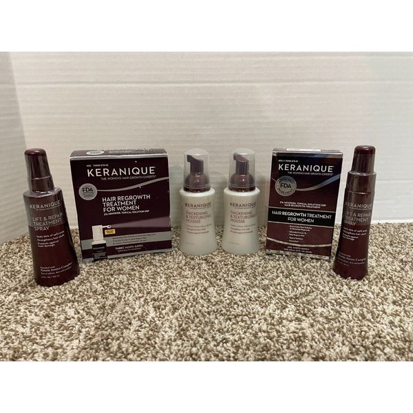 Lot of 6 Keranique Hair Regrowth Treatment for Women - NEW! SEALED! FREE SHIP!