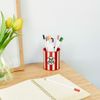 balvi Stiftehalter Popcorn Farbe Rot und Beige Metall
