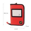 tee-uu Drive Organiser DIN A6 3 Colours Logbook Folder Storage in Glove Compartment Removable Key Clip Red Black Blue, red