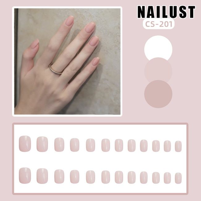 Nails Hands Fingers  [Set of 24] Nail Tips Nail Tips Nail Stickers False Nails False Nails Present Paste Nails Peelable Summer Nails Nail Supplies Nail Art Nail Parts NAILUST