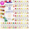 DMSKY 60-Pack Vitamin E Lip Balm in Bulk with Coconut Oil -100% Natural Ingredients- Lip Moisturizer Treatment - Moisturizing, Soothing, Chapped Lips. Assortment of 12 Flavors