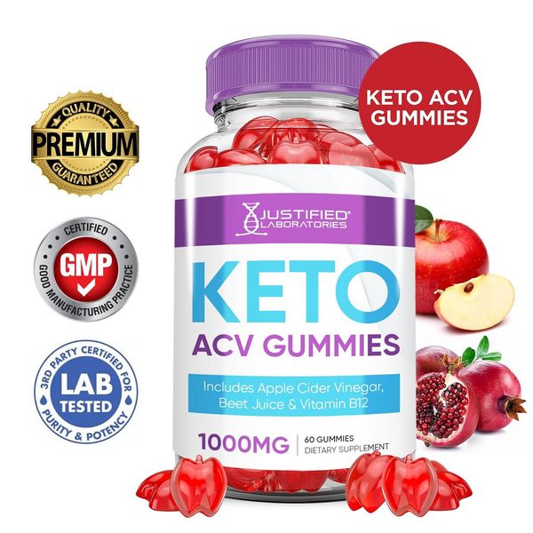 Keto ACV Gummies 1000MG Advanced Apple Cider Vinegar 60 Gummys