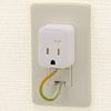 Ohm Denki HS-TM1EHL3-W Smoke Guard Adapter (1 opening/with shutter/White)
