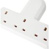 Pro elec 13 A Unswitched 3-Way Plug Adapter,PELB1868