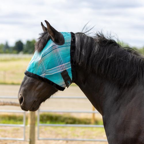 Kensington UV Fly Mask with Fleece Trim - Protective Mask with Dual Ear Opening Size: XXL Color: 2021-Atlantis