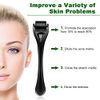 URAQT Derma Roller, 1mm Beard Roller, 540 Titanium Micro Needling Roller for Men and Women, Microneedle Face Roller Beard Growth Roller for Stimulate Hair Growth, Facial Skin Care, Scar Removal
