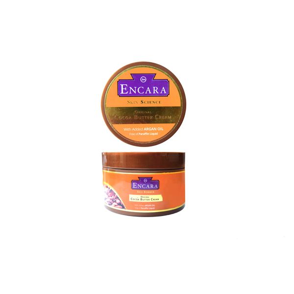 ENCARA SKIN SCIENCE ORIGINAL COCOA BUTTER CREAM WITH ADDED ARGAN OIL FREE OF PARAFFIN LIQUID 300g (300gram)