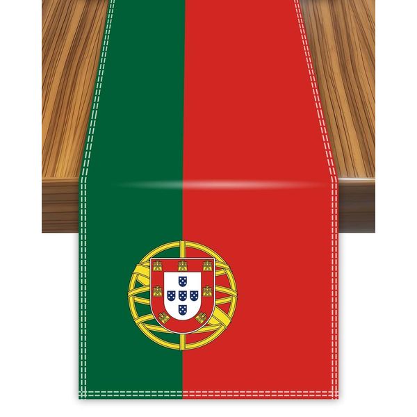Portugal Table Runner,Portuguese Flag Tablecolth for Dining Home Decor