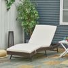 Patio Adjustable Rattan Wicker Chaise Lounge Chair Cushioned Outdoor Furniture