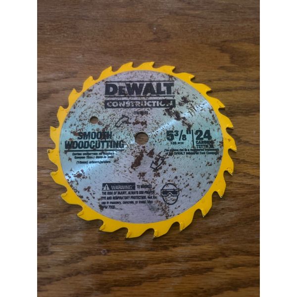 DEWALT DW9054 5-3/8" x 24 Tooth Smooth Woodcutting Carbide Saw Blade