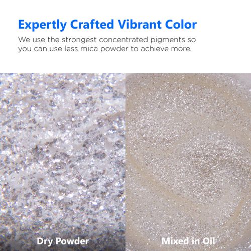 Rolio Premium Mica Powder - Pearl White (50G / 1.76oz) - 1 Jar of White Pigment Powder for Epoxy Resin, Dye, Soap Making, Nail Polish, Paint, Candle Making, Bath Bombs, Slime