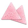 2 x Triangle Coasters - Strawberry Milkshake Texture Cafe Cork Backed MDF Glossy Tea Coffee Accessory #52159