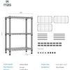 3 Tier Wire Shelving Rack Shelf Adjustable Commercial Garage Kitchen Storage 32"