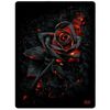 Spiral Burnt Rose Unisex Blankets black, 100% polyester,