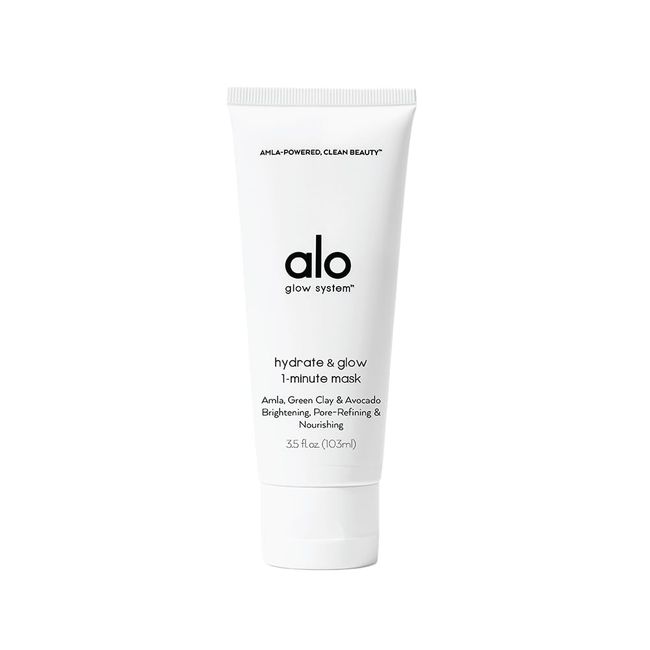 Alo Hydrate & Glow 1-Minute Mask - Green Kaolin Clay Mask Leaves The Face Polished, Dewy and Hydrated - 3.5 Oz