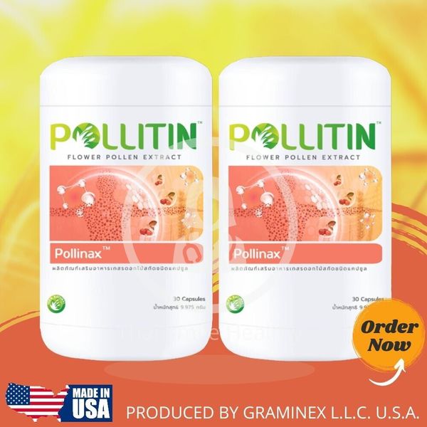 Dietary Supplement Lot Of 2 Pollitin Graminex Pollinax Pollen Extract Elderly