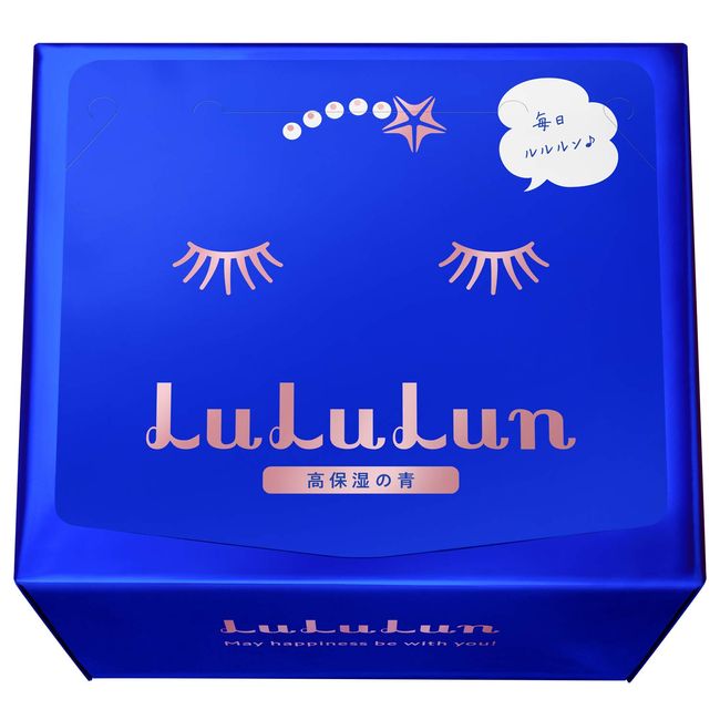 Blue Lululun Face Mask, Pack of 32 (High Moisturizing Type)