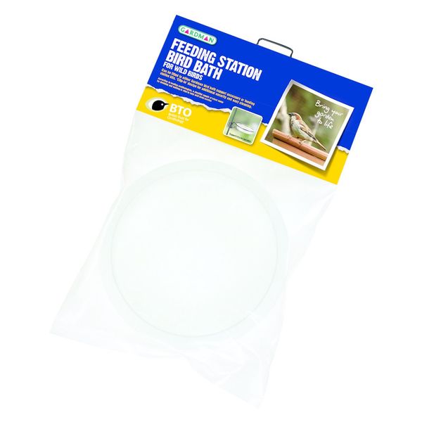 Gardman A01511 Bird Bath, Clear, 17x17x4 cm