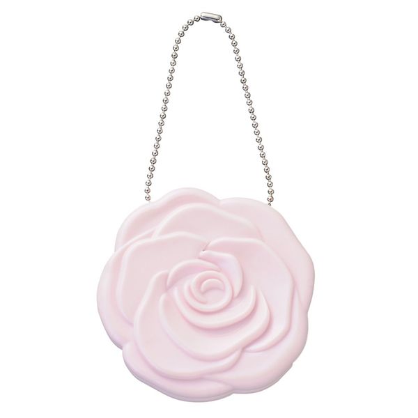 Yamamura YR-500 Rose Mini Compact Mirror, Pink, 4.9 x 3.0 x 0.5 inches (12.4 x 7.5 x 1.2 cm)