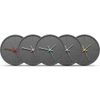 Modern Minimalist Dark Concrete Silent Wall Clock (Beige Hands)