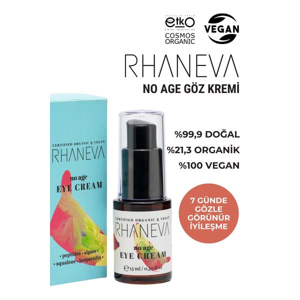 NO AGE Göz Kremi, Organik ve Vegan Sertifikalı, 15 ml