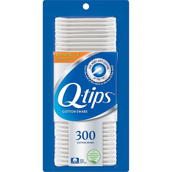 Q-Tips Cotton Swabs, 300 each (Pack of 3)