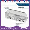 30 inch Built-In/Insert Range Hood 600CFM Kitchen Vent Ducted LEDs 3-Speed New