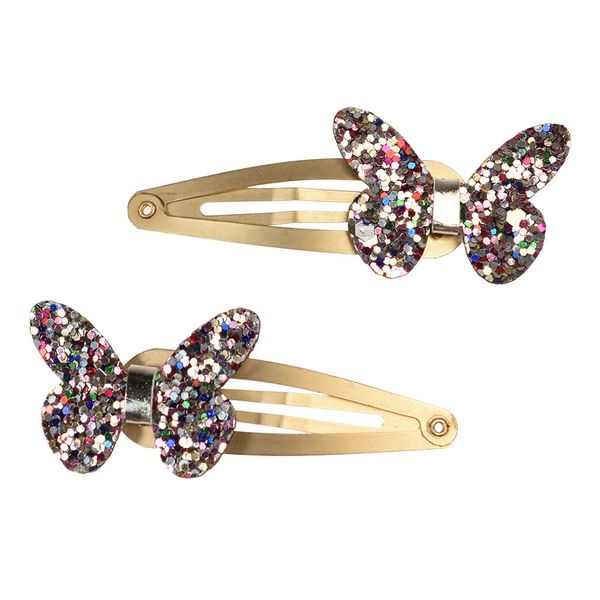 Children's Fairies In The Garden Glitter Butterfly Hair Clips (set Of 2)