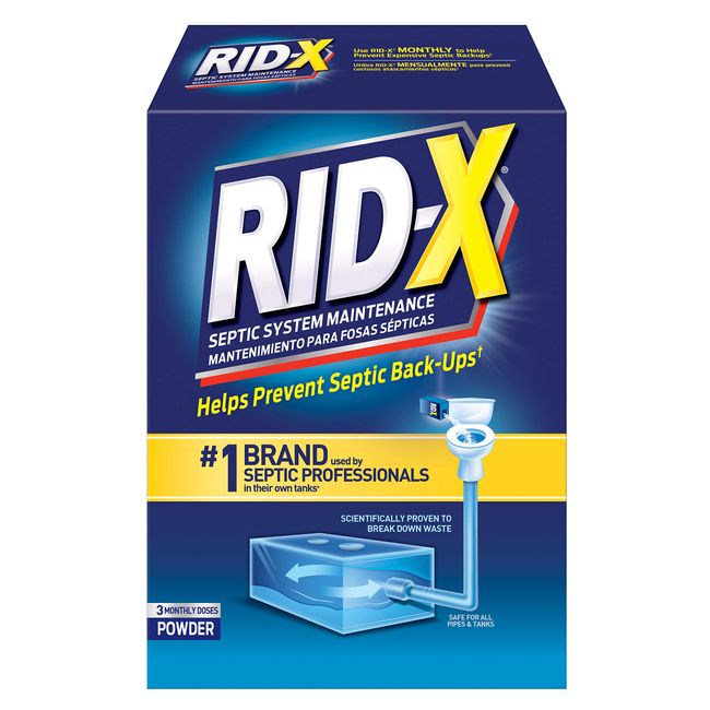 RID-X Septic Tank Treatment, 3 Month Supply of Powder, 29.4Oz, 100