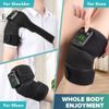2PCS Cordless Heated Knee Massager Vibration Heating Shoulder Brace Support Wrap