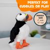 WISHPETS 12" Black and White Puffin Plush Toy