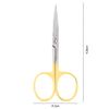 Cuticle Nail Scissors with golden handle Curved (335-01)