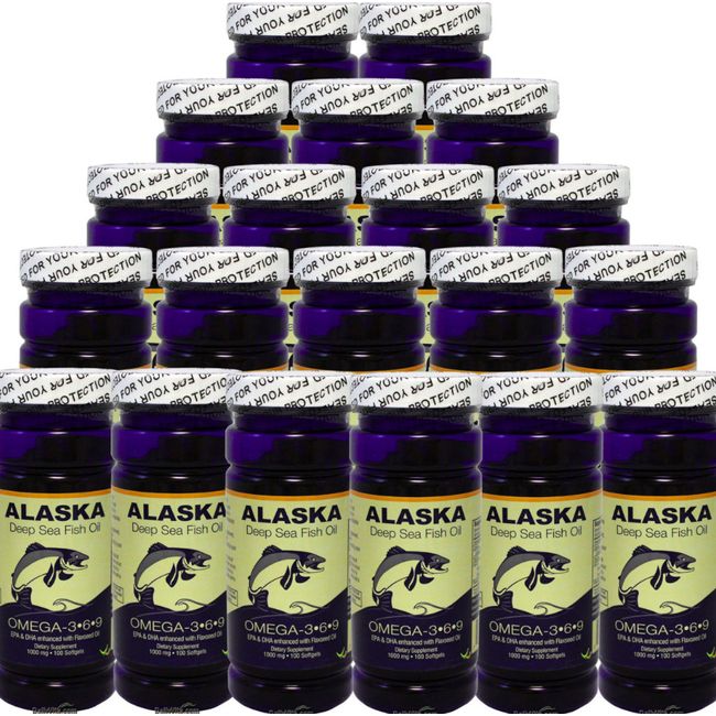 12X Bottles Alaska Deep Sea Fish Oil Omega 3,6,9 EPA/DHA 1200 Gels Flaxseed Oil