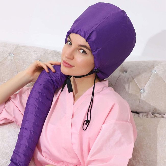 Portable Soft Bonnet Hood Drying Cap Hat Hair Blow Dryer for Home and Travel