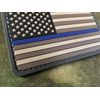 Subdued Thin Blue Line American Flag PVC Patch