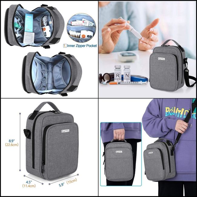 Insulin Cooler Case Diabetic Medication Organizer Bag shoulder Strap Insulin Pen