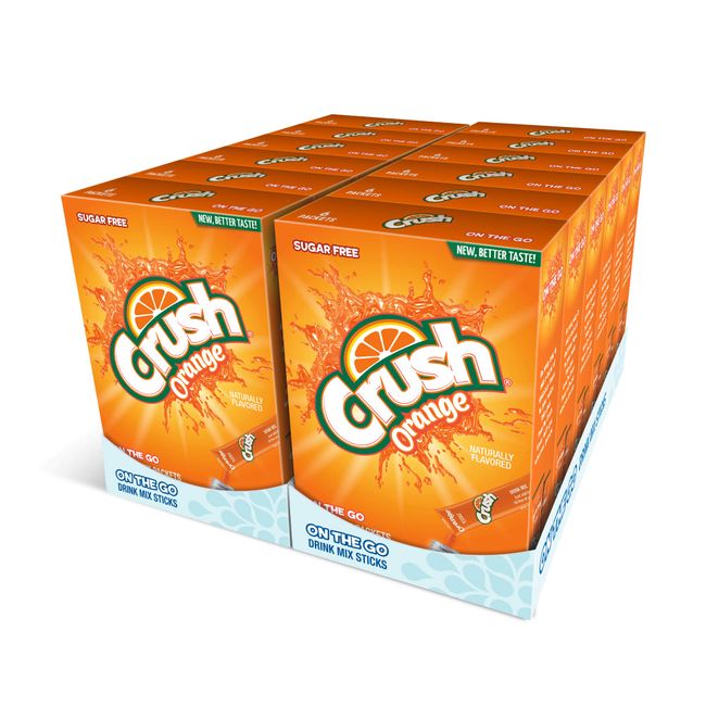 Crush Crush Orange Soda Made with Sugar, 12 Fl Oz Glass Bottles, 4