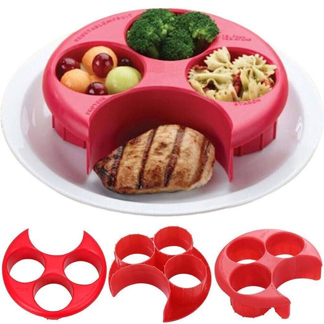 Meal Measure Portion Control Plate (Red)