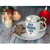 Triple Gifffted Best Ever Grandparents Gifts from Grandkids, Grandma and Grandad Coffee Mugs, Gift Idea on Christmas from Grandchildren, Grandson, Granddaughter, Mothers Day, Ceramic Cup, 380ML