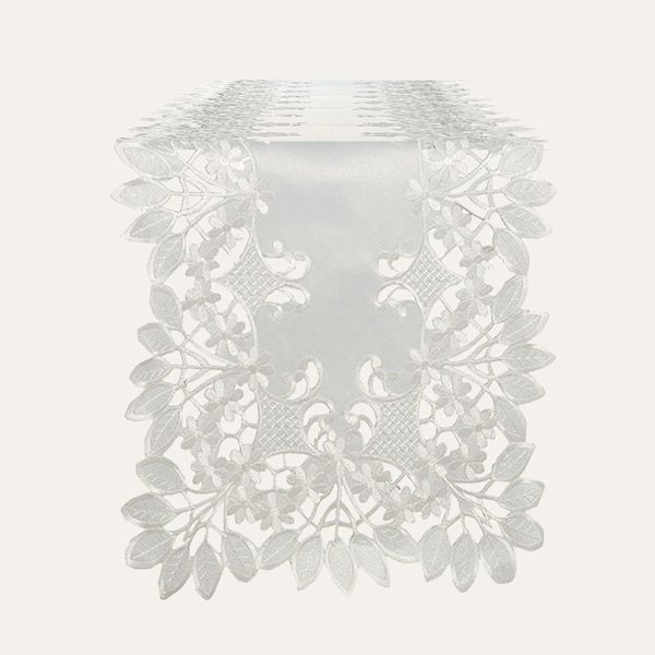 White Table Runner - Deandra Collection - Table Runners